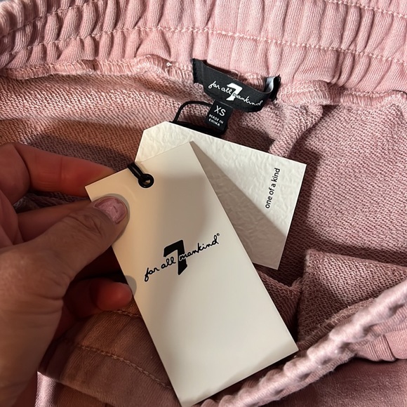 NWT 7 For All Mankind Jogger Sweatpants Mauve Blush size XS - Picture 2 of 6